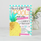 Uitnodiging van de Tropische Pool (Staand voorkant)