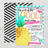 Uitnodiging van de Tropische Pool (Voorkant / Achterkant)