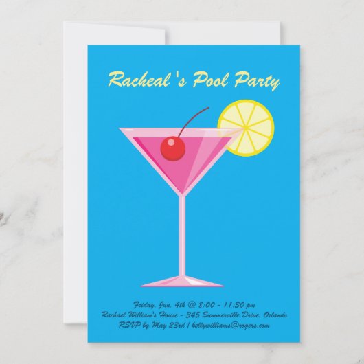 Uitnodiging van de Tropische Pool (Voorkant)