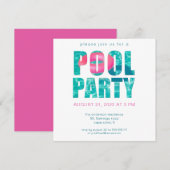 Uitnodiging van de Tropische Pool (Voorkant / Achterkant)