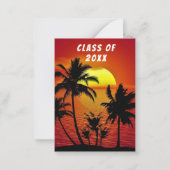 Uitnodiging van de Tropische Zee Sunset Graduation (Achterkant)