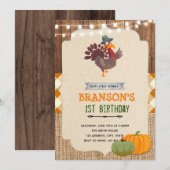 Uitnodiging van de Turkse Thanksgiving (Voorkant / Achterkant)