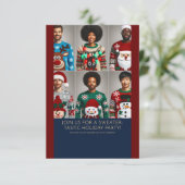 Uitnodiging van de Ugly Sweater Kerstfeestdag (Staand voorkant)