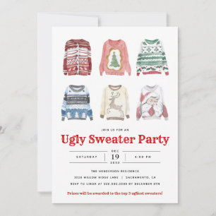 Uitnodiging van de Ugly Sweater Kerstfeestdag