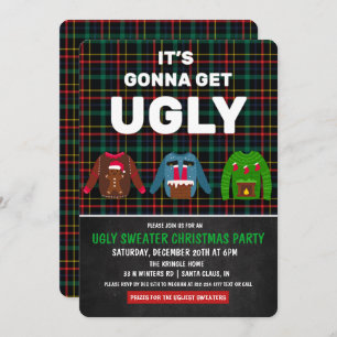Uitnodiging van de Ugly Sweater Kerstfeestdag