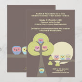 Uitnodiging van de Uilen van de Ceremonie van het (Voorkant / Achterkant)