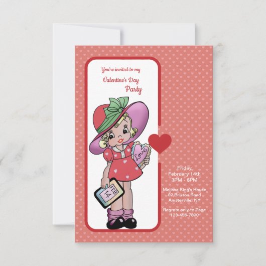 Uitnodiging van de Valentijn Kinderpartij (Voorkant)