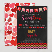 Uitnodiging van de valentijn om de genderproblemat (Voorkant / Achterkant)