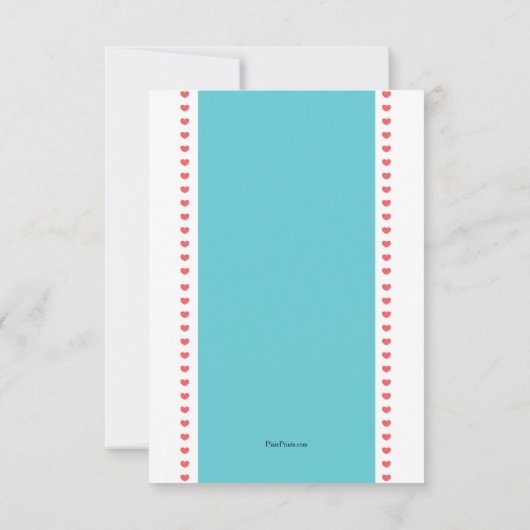 Uitnodiging van de Valentijnsdag van Bee Couple Ki (Achterkant)