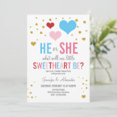 Uitnodiging van de valentijnse partij voor genderg (Staand voorkant)