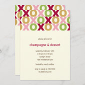 Uitnodiging van de Valentijnse Partij XOXO (Voorkant / Achterkant)