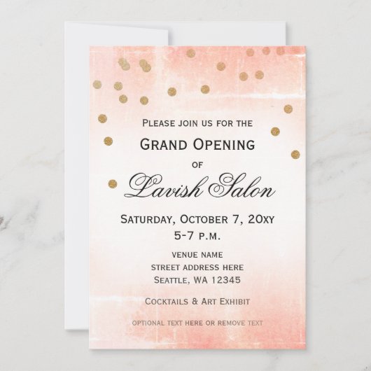 Uitnodiging van de Vennootschap van de Kleine Roze (Voorkant)