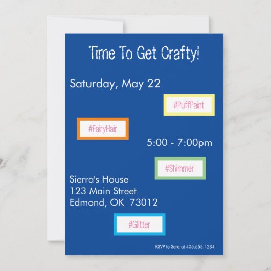 Uitnodiging van de Verf van de Kerk (Achterkant)