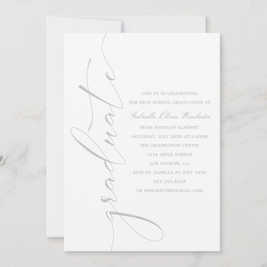 Uitnodiging van de Verfijnde Partij van de Graduat (Voorkant)