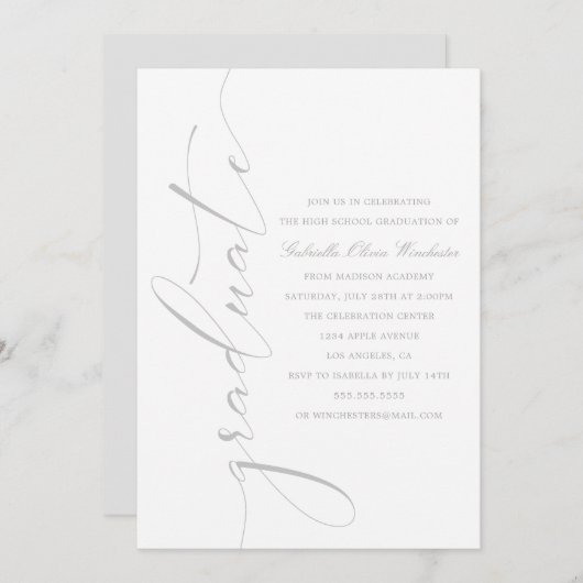 Uitnodiging van de Verfijnde Partij van de Graduat (Voorkant / Achterkant)