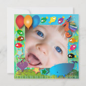 Uitnodiging van de verjaardag: 002 C in de Zee (Achterkant)