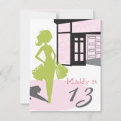 Uitnodiging van de verjaardag - Partij bij het Mal (Voorkant)