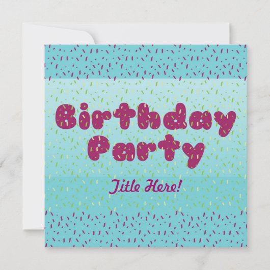 Uitnodiging van de verjaardag van de geboorte - vo (Voorkant)