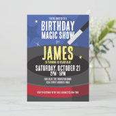 Uitnodiging van de verjaardag van de magiër - Hoog (Staand voorkant)