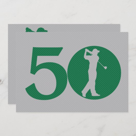 Uitnodiging van de Verjaardag van het Golf van de (Voorkant / Achterkant)