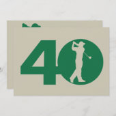 Uitnodiging van de Verjaardag van het Golf van de (Voorkant / Achterkant)