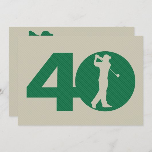 Uitnodiging van de Verjaardag van het Golf van de (Voorkant / Achterkant)