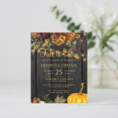 Uitnodiging van de verlovingspartij van de herfst (Staand voorkant)