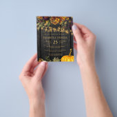 Uitnodiging van de verlovingspartij van de herfst  flyer (Hand)