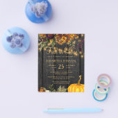 Uitnodiging van de verlovingspartij van de herfst  flyer (Enkel)