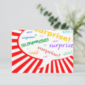 uitnodiging van de verrassende partij : komische s (Staand voorkant)