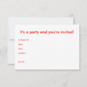 uitnodiging van de verrassende partij : komische s (Achterkant)