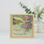  uitnodiging van de Victoriaans partij (Staand voorkant)