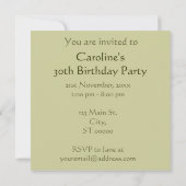  uitnodiging van de Victoriaans partij (Achterkant)