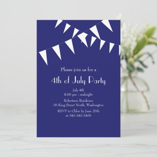 Uitnodiging van de vierde Blauwe Vlaggen Partij (Staand voorkant)