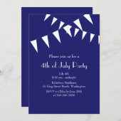 Uitnodiging van de vierde Blauwe Vlaggen Partij (Voorkant / Achterkant)