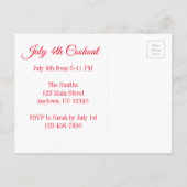 Uitnodiging van de vierde partij vuurwerk van de V (Achterkant)