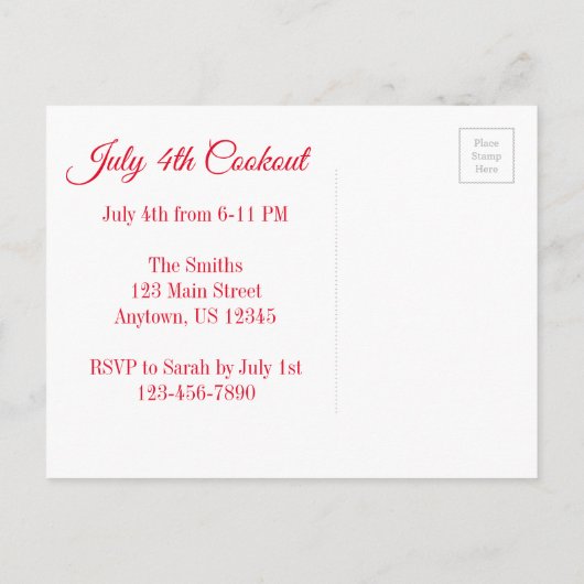 Uitnodiging van de vierde partij vuurwerk van de V (Achterkant)