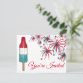 Uitnodiging van de vierde partij vuurwerk van de V (Staand voorkant)