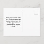Uitnodiging van de vijfde verjaardag van het kind briefkaart (Achterkant)