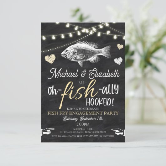 Uitnodiging van de vispartij (Staand voorkant)