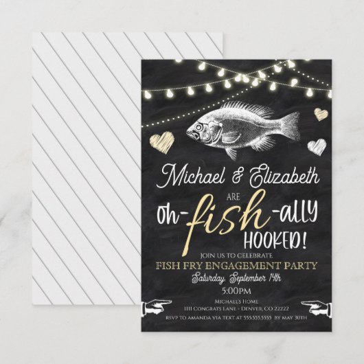 Uitnodiging van de vispartij (Voorkant / Achterkant)