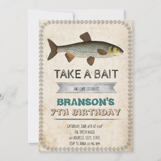 uitnodiging van de  visserijpartij (Voorkant)