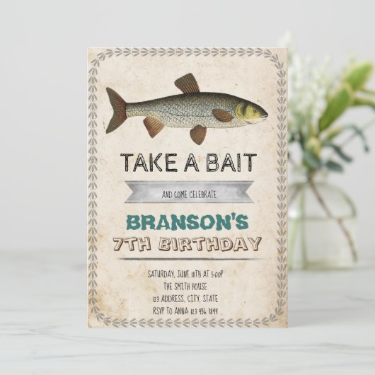 uitnodiging van de  visserijpartij (Staand voorkant)