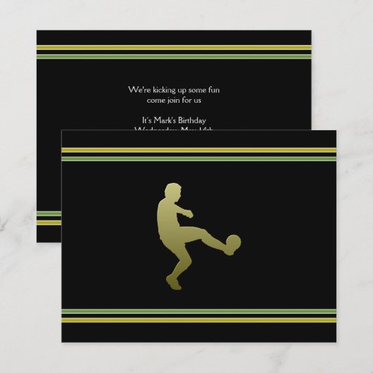 Uitnodiging van de voetbalpartij (Voorkant / Achterkant)