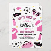 Uitnodiging van de voetbalpartij | Uitnodigingen v (Voorkant / Achterkant)