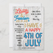 Uitnodiging van de Vrijheids- en Vrijheids BBQ van (Voorkant)