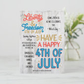 Uitnodiging van de Vrijheids- en Vrijheids BBQ van (Staand voorkant)