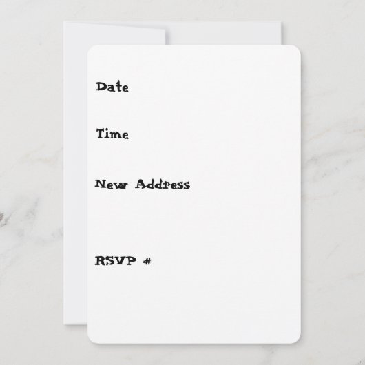 Uitnodiging van de Warming Partij van het departem (Achterkant)