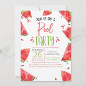 Uitnodiging van de Watermelon Thmed Summer Pool (Voorkant)