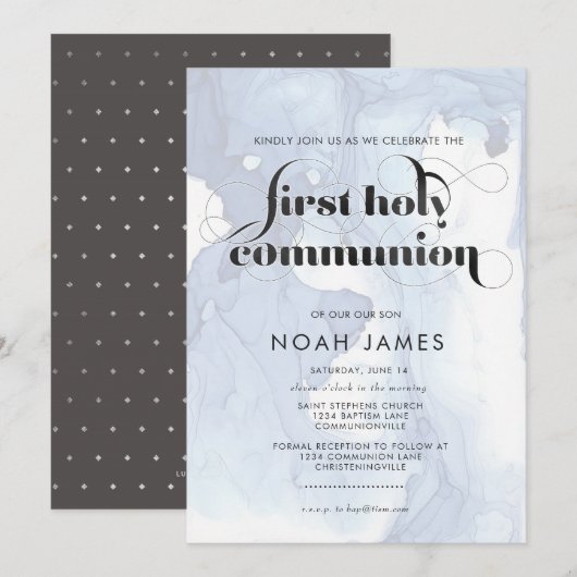 Uitnodiging van de waterverf (Voorkant / Achterkant)